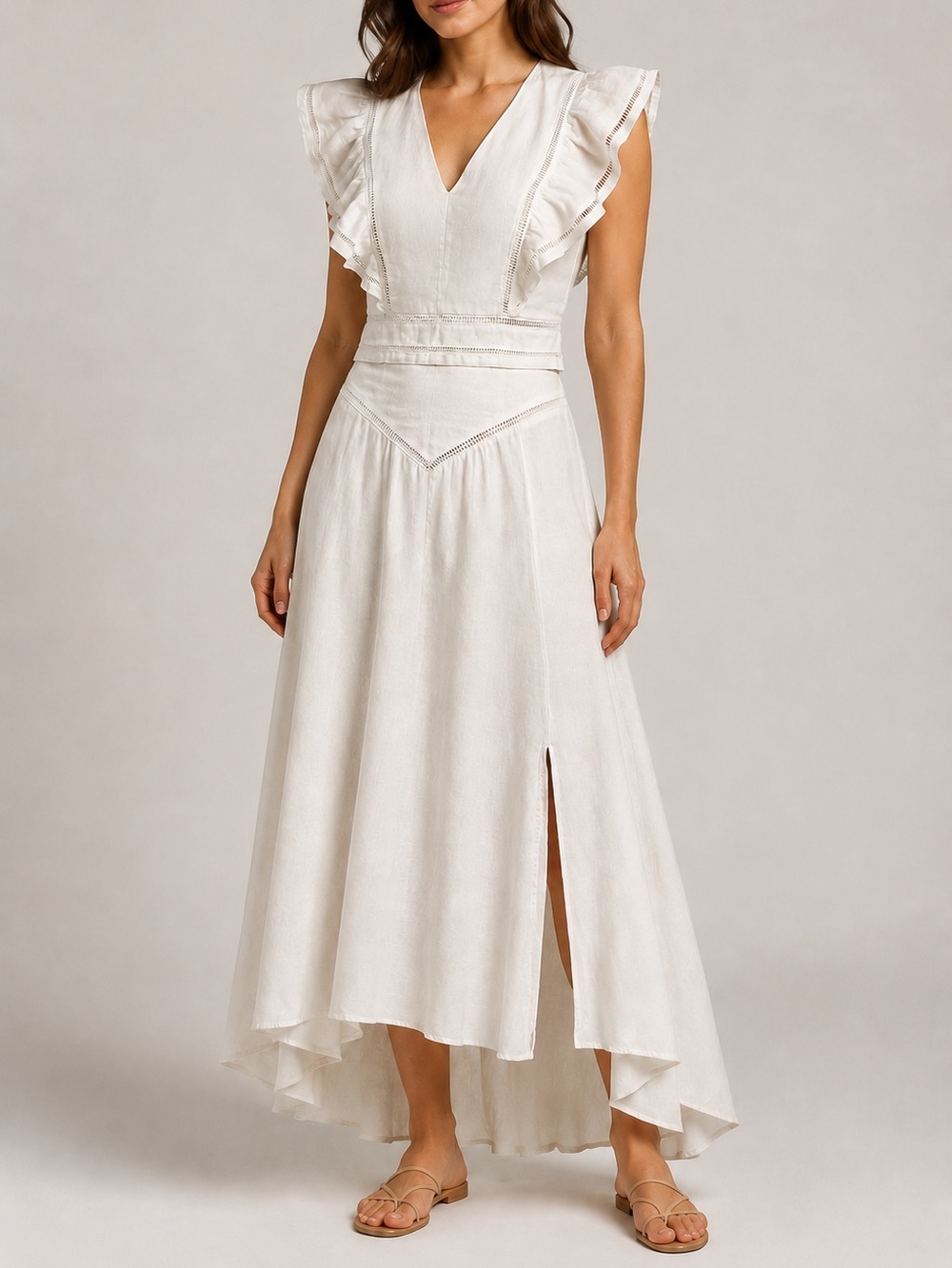 Isabel Marant Etoile Cream Elegant Midi Skirt and Top Set